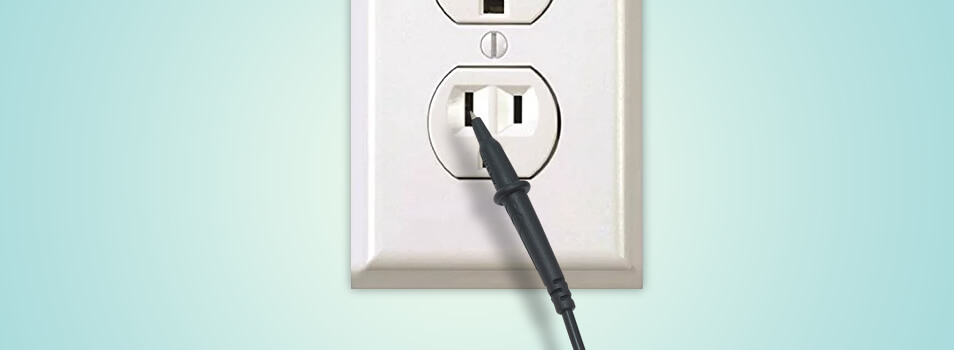 Place the black probe in the "COM" or "-" port