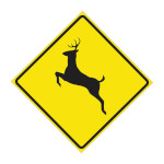 Deer Crossing sign