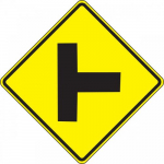 Right side road symbol sign